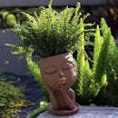Face Flower Pots Head Planter, Cute Resin Planters for Indoor Outdoor Plants, Macetas para Plantas Funny Head Plant Pot by CozyNest Decor
