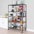 Seville Classics UltraDurable Heavy Duty NSF Solid Steel Wire Rack Storage Unit, Organizer for Garage, Warehouse, Office, Restaurant, Classroom, Kitchen, Black, 5-Tier Shelving, 48" W x 24" D by CozyNest Decor