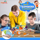 STEM Building Toy for 7-12 Year Old Boys - 7-in-1 Models Kids Love to Build and Play - 171Pcs Construction Set with Engineering Activity Kit - Best Birthday Gift Toy by TinyTreasures Baby Boutique