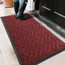 Yimobra Front Door Mat Outdoor Indoor 47x24, All-Season, All-Weather, Heavy Duty Welcome Door Mats Outside Entrance, Non Slip Porch Patio Entrance Mat, Red by CozyNest Decor