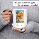 Personalized Coffee Mug, Custom Photo Caricature Gift, Funny Customized Coffee Gift for Men & Women, Custom Mugs with Pictures, Purple 15oz Customized Ceramic Tea Cup by TinyTreasures Baby Boutique