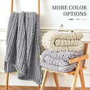Admitrack Chunky Knit Blanket Throw, 100% Hand Knit Chenille Throw Blanket for Sofa & Home Decor, Soft and Cozy Knitted Throw Blankets (Dark Gray，51""x63""), XNR08 by CozyNest Decor