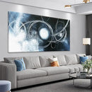 TAIJXAGSG Large Abstract Wall Art For Living Room Modern Dark Blue Wall Canvas Decorations White Line Canvas Wall Art Decor Prints Artwork Bedroom Kitchen Office Home Wall Artwork 29"×58" by CozyNest Decor