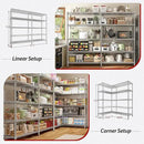 REIBII 1500LBS Storage Shelves 61.7''W Wire Shelving Unit 5 Tier Metal Shelving for Storage Rack Shelves Heavy Duty Garage Shelf Pantry Shelves Kitchen Shelving, 61.7" W*72.4" H*15.8" D, Chrome by CozyNest Decor
