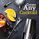 Highball & Chaser 13-Piece Boston Cocktail Shaker Set Stainless Steel Mixology Bartender Kit With Stand For Home Bar Cocktail Set | Laser Engraved Cocktail Tools | Plus E-Book with 30 Cocktail Recipes by CozyNest Decor