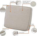 Classic Accessories Montlake Water-Resistant 25 x 22 x 4 Inch Patio Lounge Back Cushion, Heather Grey, Outdoor Loveseat Cushions by GreenHaven Gardens