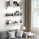 Heimlove Floating Shelves for Wall, 36 Inch Long Wood Floating Bookshelf Set of 3, Wall Mounted Hanging Shelf for Bathroom Bedroom Kitchen, White by CozyNest Decor
