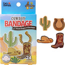 BioSwiss Bandages, Cowboy Shaped Self Adhesive Bandage, Latex Free Wound Care, Fun First Aid Kit Supplies for Kids and Adults, 24 Count by TinyTreasures Baby Boutique