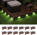 GIGALUMI 12 Pcs Solar Deck Lights, Bronze Finished Waterproof Led Solar Lamp for Outdoor Pathway, Yard, Patio, Stairs, Step and Fences. (Cool White) by GreenHaven Gardens