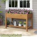 GHWIE Raised Garden Bed with Shelf,Elevated Wooden Planter Box with Legs,Garden Planter for Backyard, Patio, Balcony by CozyNest Decor