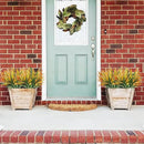 16Pcs Artificial Grass Fake Plants 17.3in Outdoor Plastic Plants UV Resistant Greenery Fake Grass for Home Window Garden Office Patio Hanging Planter Pathway Front Porch Décor Orange Yellow by GreenHaven Gardens