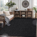 CAMILSON Easy Jute Rug 6x9, Indoor Outdoor Dark Gray Black Farmhouse Area Rugs for Living Room Patio and Kitchen Rug, Solid Boho Woven Design, Easy-Cleaning, Washable Outside Carpet Alfombras (6 x 9) by CozyNest Decor