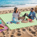 UDEAR Foldable Picnic Blanket,80"x80" Waterproof, Sandproof, Portable with Tote Bag for Beach, Park, Camping, and Travel,Green Plaid by TinyTreasures Baby Boutique