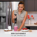 OVENTE Immersion Hand Blender, 300W Electric Handheld Portable Stick Mixer Set with 2 Mixing Speed, Stainless Steel Blades, Egg Whisk Attachment, Mixing Beaker and BPA-Free Food Chopper, Black HS565B by TinyTreasures Baby Boutique