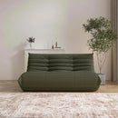 Bean Bag Chair, Loveseat Fireside Chair Bean Bag Sofa Large Bean Bag Chair for Adults, 2 Seater Bean Bag Chairs for Teens with High Density Comfortable Foam, Bean Bag for Living Room, Bedroom (Green) by CozyNest Decor