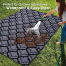 OLANLY Reversible Outdoor Rug 5x8 ft Clearance, Waterproof Outdoor Plastic Straw Rug with Interlacing Pattern, RV Mat for Patio, Camping, Balcony, Deck, Backyard, Black & Grey by CozyNest Decor