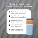 Nomadix Festival Blanket - Perfect for Picnics, Camping, & Lawn Seating - Plush Top & Water Resistant Base - Made with Post Consumer Recycled Materials - Stripes Retro - 60:x 70" by TinyTreasures Baby Boutique