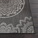 CAMILSON Outdoor Rug 5x7 Modern Area Rugs for Indoor and Outdoor Patios and Porches - Waterproof Washable Non-Shedding Easy-to-Clean Outside Carpet (5 x 7, Medallion - Dark Grey/Light Grey) by CozyNest Decor