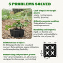 Epic Gardening Reusable Seed Starter Tray - 4 Cell 3"/8 Seedling Starter Trays - Easy Watering, Indoor Greenhouse, Plant Starter, Gardener-Friendly for Seedlings | UV-Treated & BPA-Free - Black by GreenHaven Gardens