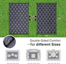 OLANLY Reversible Outdoor Rug 6x9 ft Clearance, Waterproof Outdoor Plastic Straw Rug with Interlacing Pattern, RV Mat for Patio, Camping, Balcony, Deck, Backyard, Black & Grey by CozyNest Decor
