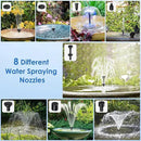 POPOSOAP Solar Fountain Pump for Bird Bath, 6.5W Solar Water Fountain Pump with Upgraded Dry-run Protection & Double-layer Nozzles 5Ft Tubing for Pond, Bird Bath, Backyard Water Feature by GreenHaven Gardens