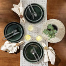 GBHOME Ceramic Dinnerware Sets for 8, 24 Pieces Stoneware Plates and Bowls Sets, Reactive Glaze Dishes -Scratch Resistant, Dishwasher&Microwave Safe, Earth Green by CozyNest Decor