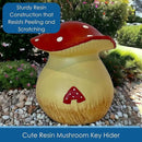 Toadstool Decorative Garden Statue and Key Hider - Hides a Secret Extra Hidden Key Outside in Garden, Yard or Porch by GreenHaven Gardens
