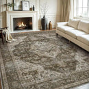 AMOAMI Area Rug - 8x10 Vintage Soft Coffee & Brown Rug for Living Room, Bedroom, Dining Room, Office - Non-Slip, Washable Carpet by CozyNest Decor