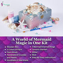 Pinwheel Crafts Mermaid DIY Jewelry Box Kit for Girls Ages 6+ - 530Pc Make Your Own Jewelry Box, DIY Craft Kits - Mermaid Craft Gifts - Painting Arts and Crafts for Girls 4-6 7 8 Years by TinyTreasures Baby Boutique