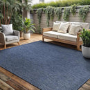 Washable Indoor Outdoor Rug 5x7 Weather Resistant Area Rugs Modern Solid for Porch Deck Balcony Backyard Patio Outside Carpet (5 X 7 Azure Blue) by CozyNest Decor