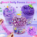 LAWOHO 6 Packs Gradient Purple Slime Kit - Cloud, Butter & Clear Slimes, Crunchy Slimes Kits for Kids with Beach Charms & Add-ins, Party Favors for Girls & Boys, 360ml Soft Non Stick Slime Making Kit by TinyTreasures Baby Boutique