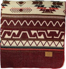 Inca Aztec Throw, Queen, King Blanket | Southwest Indian Navajo Boho Style | Native Cover for Camping, Bedding, Couch, Vanlife | Faux Alpaca, Lightweight, Hypoallergenic (Vinincunca Maroon, King) by CozyNest Decor