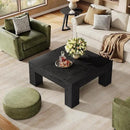 Tribesigns 39.4-Inch Square Coffee Table for Living Room, Farmhouse All MDF Accent Center Cocktail Table with Sturdy Wooden Legs, Easy Assembly, Black by CozyNest Decor