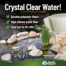 Classic Koi Pond Filter Pad FINE - White Bulk Roll Pond Filter Media, Ultra-Durable Pond Filters for Outdoor Ponds, Reusable Fish Pond Filter Material, USA (3/4" - 1" x 12" x 12 feet) by GreenHaven Gardens
