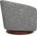 CHITA Swivel Accent Chair, FSC Certified Upholstered Fabric Barrel Chair for Living Room Set of 2, Fully Assembled, Dark Grey