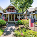 TOPFLAGS Garden Flag Stand with American Flag Garden Flag Metal Yard Flag Holder Pole Stake Small Flag Stands for Garden Flags 12 x 18 with Clips and Stopper 2 Pack by CozyNest Decor