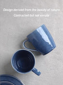 famiware Aurora Coffee Mugs, 14oz Mug Set of 4, Stoneware Mug, Cups for Kitchen, Cappuccino, Latte, Reactive Glaze, Microwave Safe, Scractch-resistant, Lagoon Blue by CozyNest Decor
