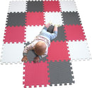 MQIAOHAM® 18 Pieces Puzzle Play Mats, Soft Baby Play Mat, Kids Interlocking Foam Floor Tiles, Toddlers Carpet Playmats G301018-101109112 by TinyTreasures Baby Boutique