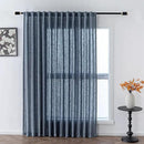 MYSKY HOME Semi Sheer Curtains 84 Inch Length, Living Room Curtains & Drapes Boho Sheer Light Filtering for Sliding Glass Door Windows Soft Elegant Rod Pocket, 100" x 84", Dusty Blue, 1 Panel by CozyNest Decor
