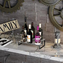 YINMIT Wooden Display Riser Stand, Tiered Perfume and Cologne Organizer Stand, 2 Tier Spice Rack Organizer, Rustic Display Shelf for Candles (2 Tier,Grey) by CozyNest Decor