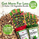 Home Grown 32,000+ Heirloom Seeds for Planting Vegetables and Herbs Bundle: 70 Unique Varieties - 100% Non-GMO Survival Seeds for Planting Indoor or Outdoors by GreenHaven Gardens