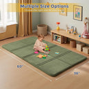 MAXYOYO 1.2" Thick Baby Play Mat for Floor, 36"x60" Foldable Playpen Mat, Tummy Time Foam Mats Ultra Soft Support, Padded Carpet with Non-Slip Backing for Infant,Kids and Toddler Crawling, Green by TinyTreasures Baby Boutique