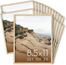 Haus and Hues 8.5x11 Natural Oak Wood Picture Frames Set of 25 - Premium Bulk Picture Frames 8.5x11 Bundle - Elegant Gallery Wall Frame Set for Posters, Art Display - Ideal for Wall Decor in Home & by CozyNest Decor