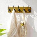 Dseap Coat Rack Wall: Patented, Heavy-Duty, 5-Double-Hooks Wooden Wall Mounted Coat Rack Coat Hanger Hook Rail for Winter Coats Hat Jacket Clothing, Weathered Green, Pack of 2 by CozyNest Decor