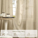 LAMIT Linen Curtains 63 inches Long for Bedroom, Bronze Grommet Linen Drapes Light Filtering Semi Sheer Curtains for Small Window/Farmhouse, 2 Panels (38 x 63 Inch, Brown) by CozyNest Decor