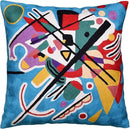 Kandinsky Modern Pillow Cover - Blue Painting | Abstract Throw Pillows | Modern Chair Cushion| Contemporary Accent Pillows | Mid Century Chair Cushions | Handmade Wool Size 18x18 by CozyNest Decor