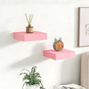 BAMEOS Pink Floating Shelves for Wall, 6" x 6" Wall Shelves for Room, Floating Book Shelves, Hanging Shelves for Bedroom, Bedroom, Living Room, Kitchen (Set of 2) by CozyNest Decor