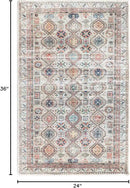 Keen Home Design 2x3 Rug - Machine Washable Entry Rug with Non-Slip Backing, Ideal for Enteryway, Kitchen, Bathroom, Laundry Room - Vintage, Easy Clean, Durable, Low Pile Rug - (2' x 3') by CozyNest Decor