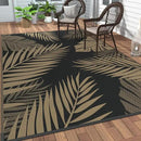 GENIMO Outdoor Rug 9' x 12' Waterproof for Patios Clearance, Reversible Outdoor Plastic Straw Camping Rug Carpet, Large Area Rugs Mats for RV, Camper, Deck, Balcony, Porch, Beach, Picnic, Black&Brown by CozyNest Decor