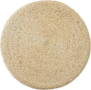 REDEARTH · Cylindrical Pouf Foot Stool Ottoman - Jute Braided Pouffe Poof Accent Sitting Footrest for Living Room, Bedroom, Nursery, Patio, Lounge & Other Rooms (Natural, 18"x18"x14") by CozyNest Decor